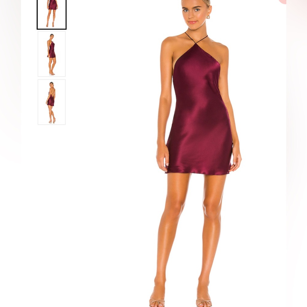 Amanda Uprichard Satin mini dress.